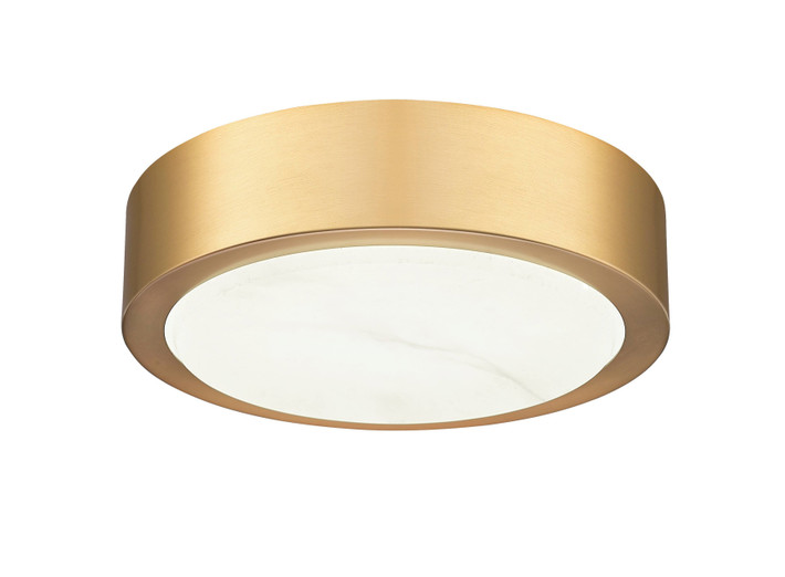 Crescent 11" 5CCT LED Flush Mount w/Replaceable LED Module Alabaster Cover by Modition Lighting