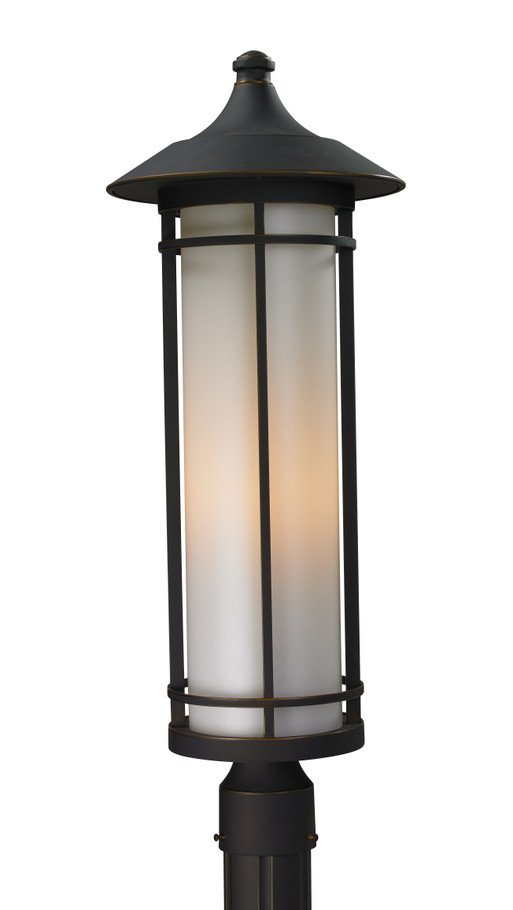 A photo of the Brunswick Oil Rubbed Bronze Outdoor Post Head By Mirage Lighting