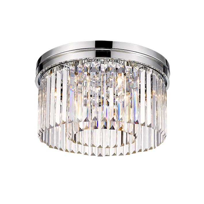 K387F-6SS, Soraya 6-Light Crystal Flush Mount By Mirage Lighting