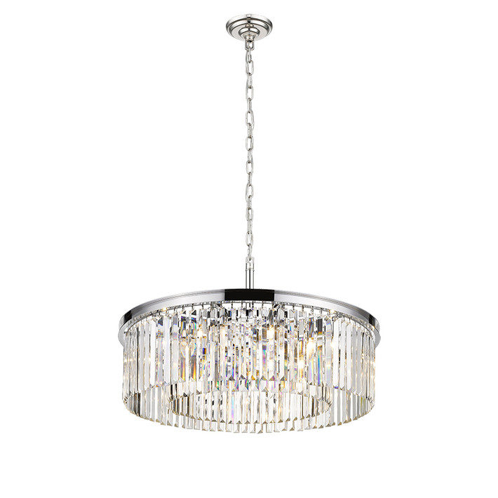 K387P-10SS, Soraya 10-Light Crystal Pendant By Mirage Lighting