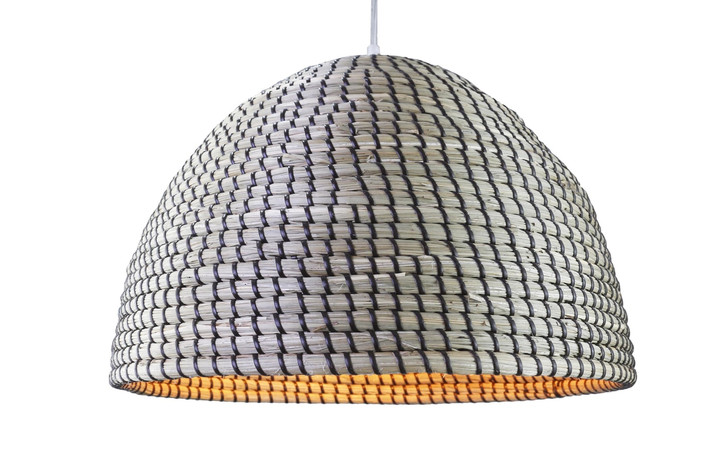 102875, Seagrass 1-Light 16 Inch Natural Seagrass Pendant By Mirage Lighting