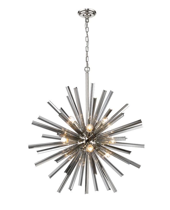 Smokey 12 Light Chandelier by Mirage K543P-12PK