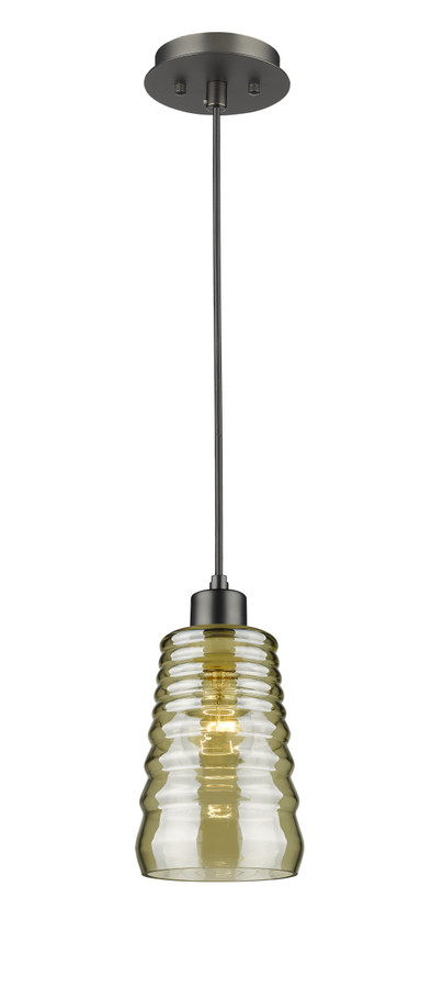 Colson Smoked Glass Long Mini Pendant By Mirage Lighting