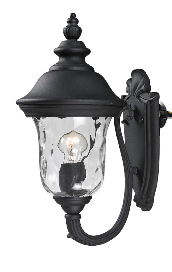 A photo of the Onyx 2-Light Black Outdoor Large Wall Mount By Mirage Lighting