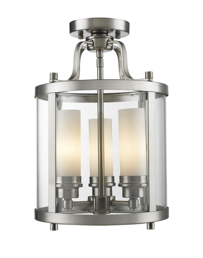 A photo of the Davenport 3-Light Semi Flush Mount By Mirage Lighting