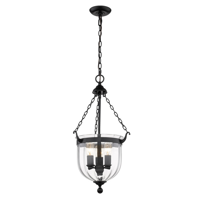 A photo of the Castle 3-Light Antique Coffee Pendant By Mirage Lighting