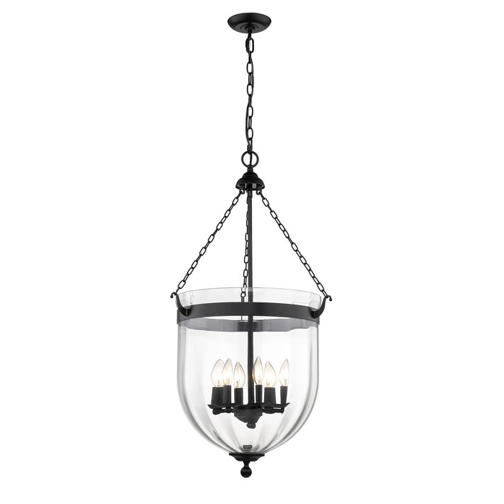 A photo of the Castle 6-Light Antique Coffee Pendant By Mirage Lighting