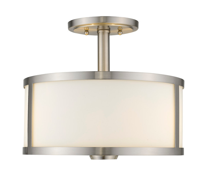 Panderio 3-Light Nickel Semi Flush Mount By Mirage Lighting