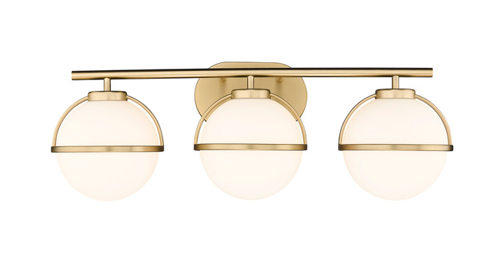 A photo of the Orbit 3-Light Vanity Oxidized Gold By Mirage Lighting