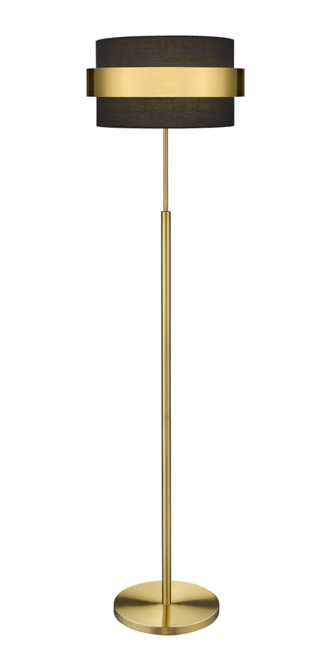 Duet 2-Light Floor Lamp in Gold & Black By Mirage Lighting