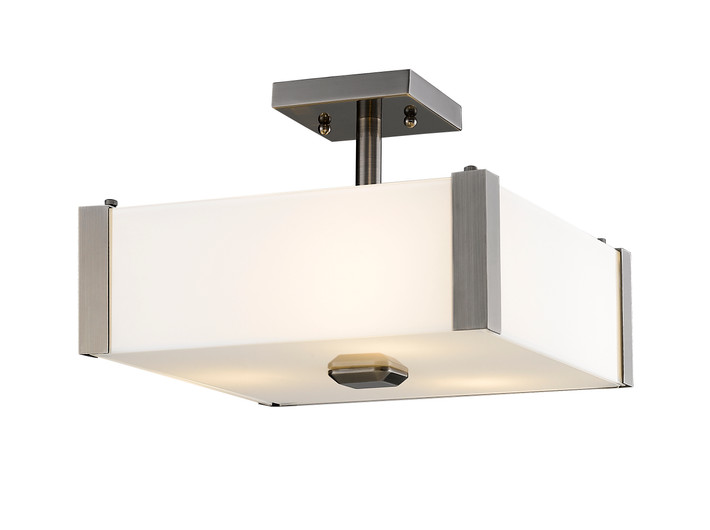 A photo of the Novel 3-Light Semi Flush Mount By Mirage Lighting