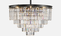 Soraya 13-Light Linear Crystal Chandelier By Mirage Lighting