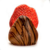 Strawberry Drenched In Premise Maid's Signature Milk Chocolate Drizzled To Perfection In Dark Chocolate