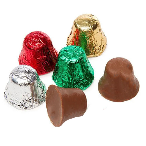 Milk Chocolate foil wrapped Christmas bells
