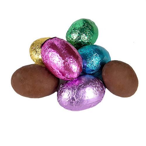Solid Milk Chocolate foil wrapped eggs