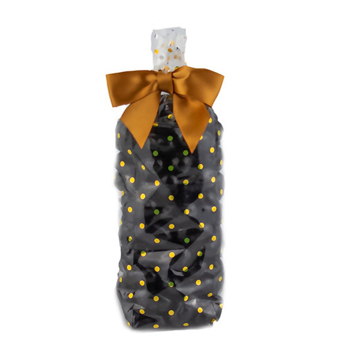 soft pectin jelly beans flavored with the distinct taste of black licorice in a one pound decorative bag