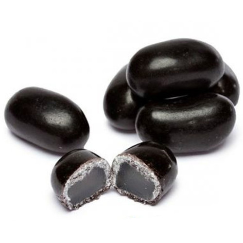 These are the classic mini size licorice flavored pectin jelly beans