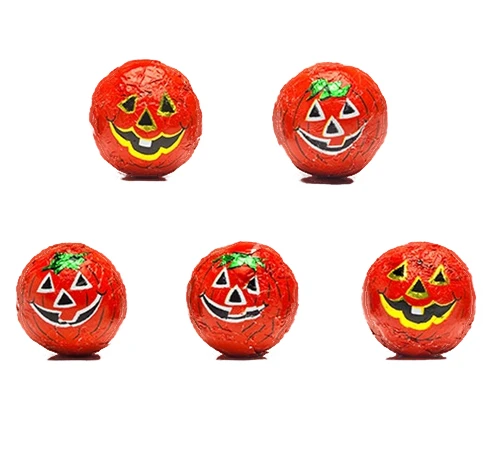 Milk Chocolate Rice Crispy Balls foil wrapped for Halloween