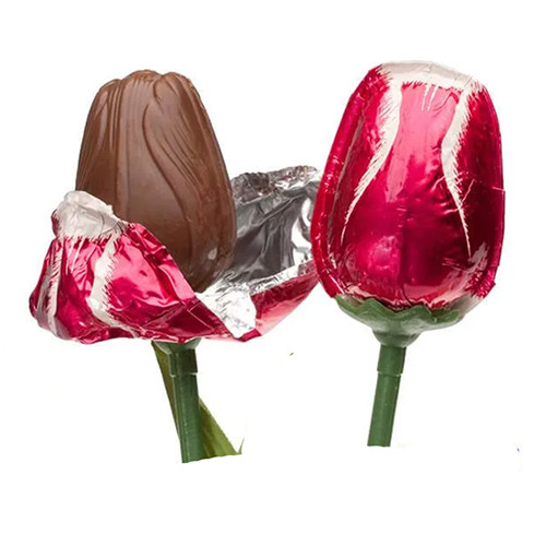 Milk Chocolate foil Wrapped 6 oiece bouquet