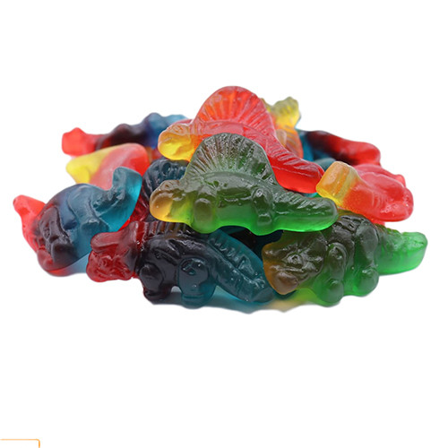 Many Dinosaur gummy shapes