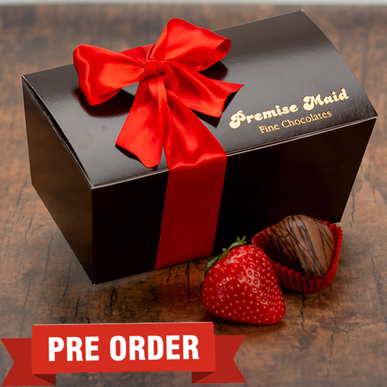 1 Pound Box Of Premise Maid's Chocolate Covered Strawberries
