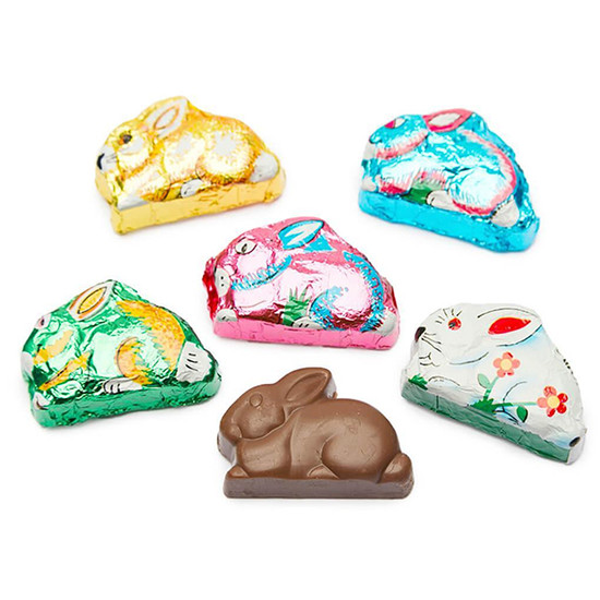 Bite size foil wrapped bunnies