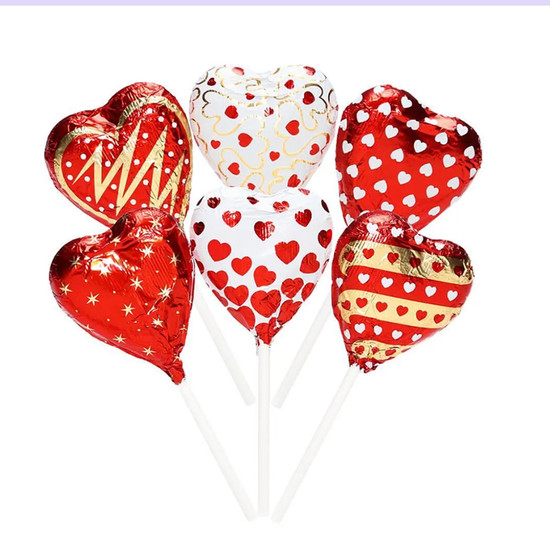 Milk Chocolate Heart Pops