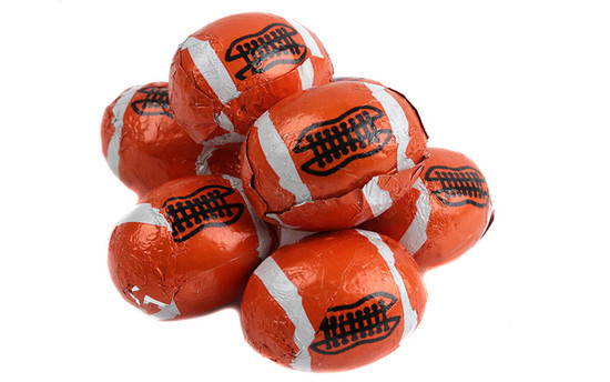 Milk Chocolate Foil Wrapped Footballs