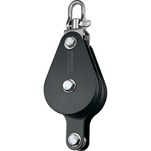 Block, Double, 75mm Sheave, Becket, Swivel Shackle Head (RZ1706)
