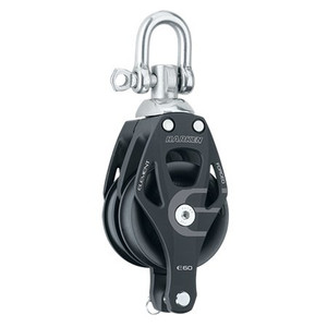 Harken 60mm Aluminum Element Double Block - Swivel, Becket (6270)