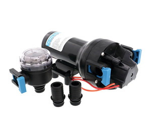 RWB Jabsco Par-Max HD6 Fresh Water Press Pump - 12v, 60psi, 22.7lpm (J20-284 Jabsco P601J-218S-3A)