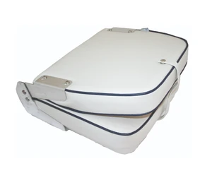 RWB Axis Folding Seat - Ivory White/Blue Piping