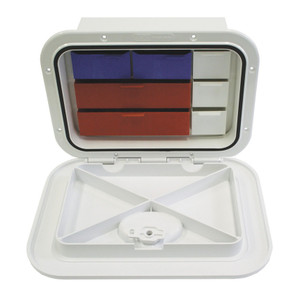 RWB Deluxe Tackle Box & Hatch - White (RWB2335)