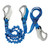 Wichard Elastic Tether - 2M + 1M Fixed Line, 3 Double Action Safety Hooks (7006)