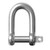 Ronstan Standard Dee Shackle, Coined Pin Head (RF617A)