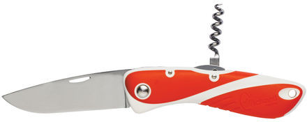 Wichard Aquaterra Plain Blade Knife + Corkscrew - Red