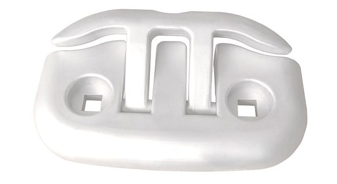 Dock Edge Flip Up Dock Cleat 6" White DockSide Alum (DE2656WF)