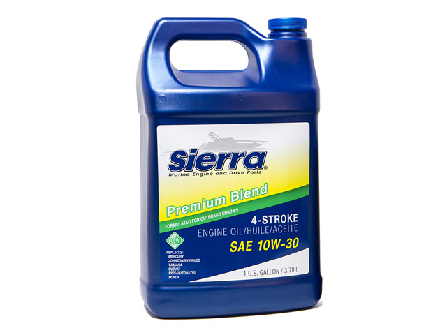 Sierra Premium Blend 10W-30 FC-W 4-Stroke Outboard Engine Oil - 3.78L (1 gallon) 