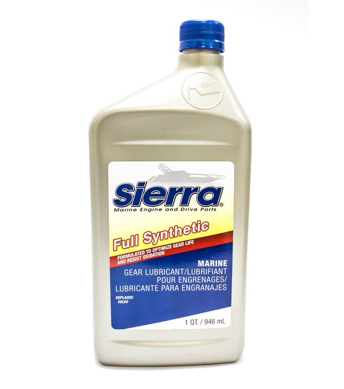 Sierra Full Synthetic Gear Oil - 946ml (1 quart), API GL-5 75W-90 Gold (S-18-9680-2)