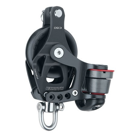 Harken 60mm Aluminum Element Block - Swivel, Becket, Cam Cleat (6266)