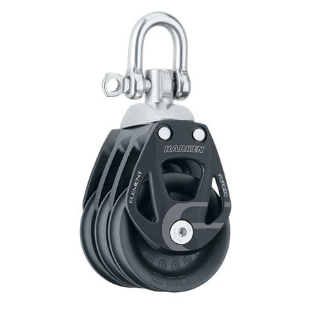 Harken 60mm Aluminum Element Triple Block - Swivel (6272)