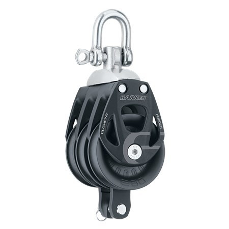 Harken 60mm Aluminum Element Triple Block - Swivel, Becket (6273)