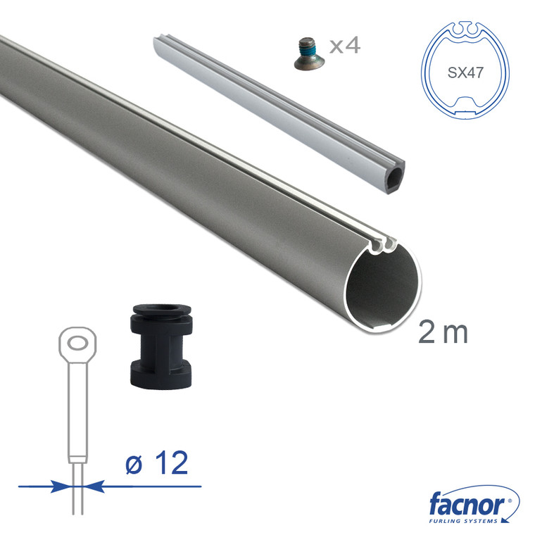 Facnor Foil Section SX47 External 2-meter length for Ø12mm Forestay (Complete Kit) (09190047041)