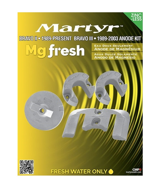 Martyr Mercruiser Magnesium Bravo 2 And 3 Anode Kit (CMBRAVO23KITM)