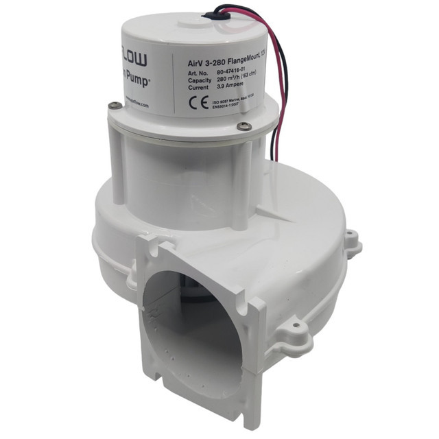 SPX Flow Johnson AirV 3-280 Flange Mount Marine Bilge Blower 12v (J-80-47416-01)