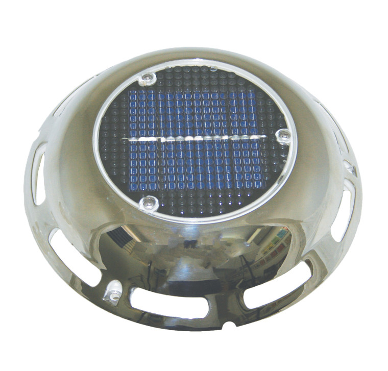 RWB Solar Vent with Battery & Switch - Stainless Steel (RWB1737)