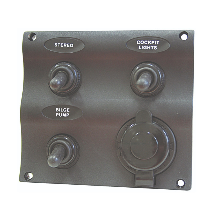 RWB Switch Pan Wave 3 Switch + Cigarette Plug Socket (RWB2160)