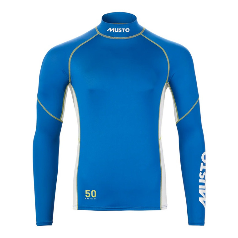 Musto Championship Long Sleeve Rash Guard Men - Aruba Blue