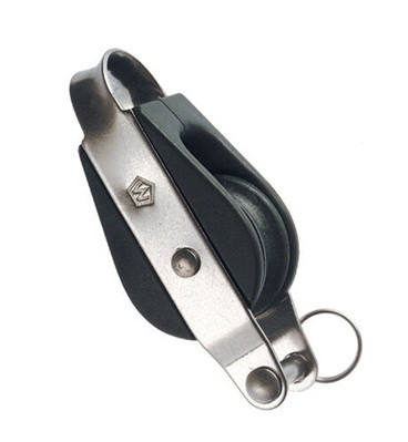 Wichard Single Ball Bearing Block - Sheave 18, Fixed Eye & Becket (70114)
