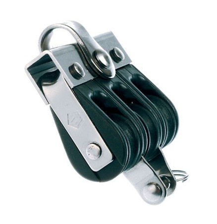 Wichard Triple Ball Bearing Block - Sheave 25, Fixed Eye & Becket (71314)